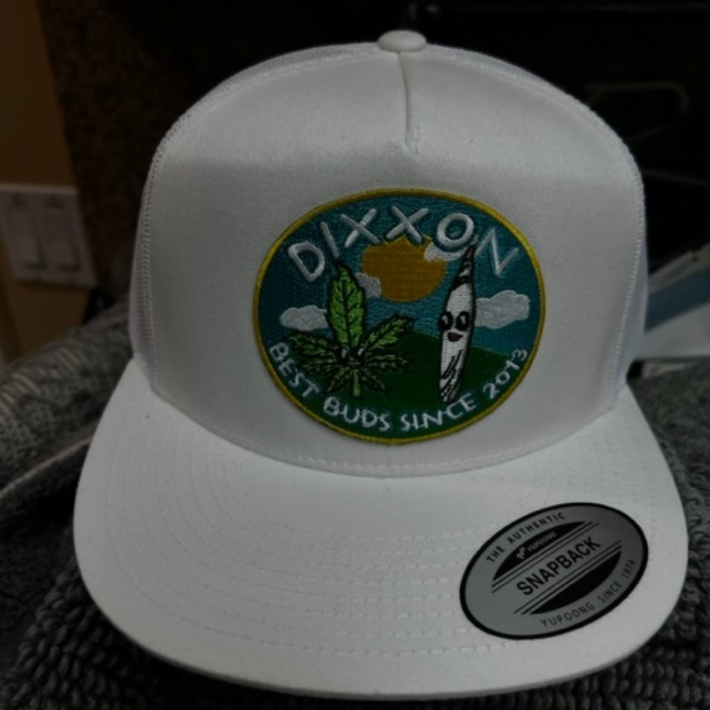 Dixxon Flat Bill Trucker Snapback LE Best Buds - white